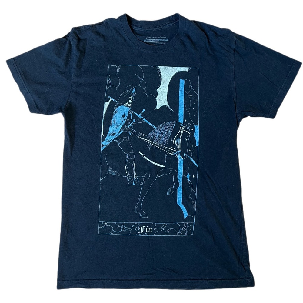 Design By Humans - Fín Knight and Steed Skeleton Graphic Tee